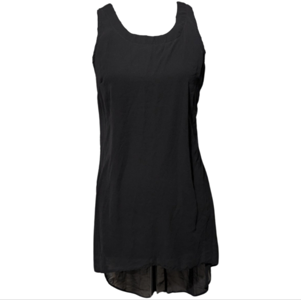 Fun & Flirt High-low Sheer Little Black Dress. Size: Small